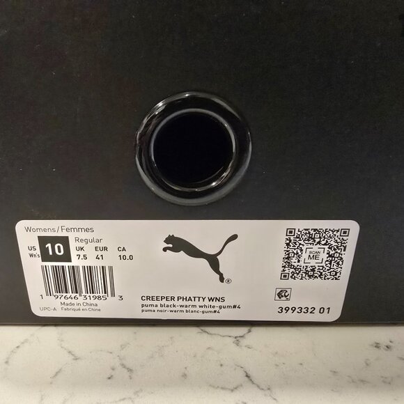 Puma x Rihanna Fenty Creeper Phatty - Black Women's Size 10 (399332-01) NEW READ - Picture 3 of 12